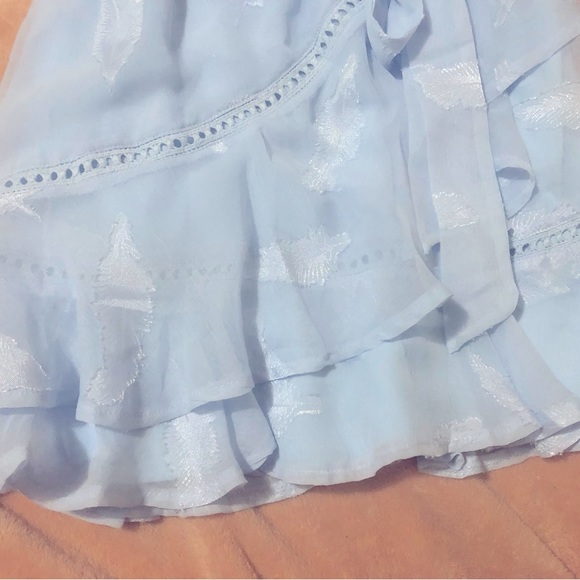 NWT TwoSisters The Label size 2 US XS Light Blue Chiffon dress with liner slip - Picture 3 of 13